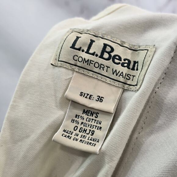 LL Bean Pants Mens 36 X 30 Brown Corduroy Chino Vintage Chocolate Comfort Waist - Picture 3 of 11